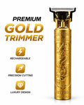 Premium Gold Dragon Trimmer – Rechargeable Professional Hair & Beard Clipper